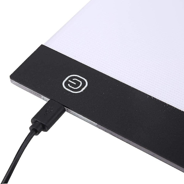A5 LED-tegnebrett, LED-lysboks A5 LED-lys bord Ultra-tynne LED-lysbokser, A5 LED-kopibrett, fargeleggingsbrett, skisseblokk, med USB-kabel, for sjablong