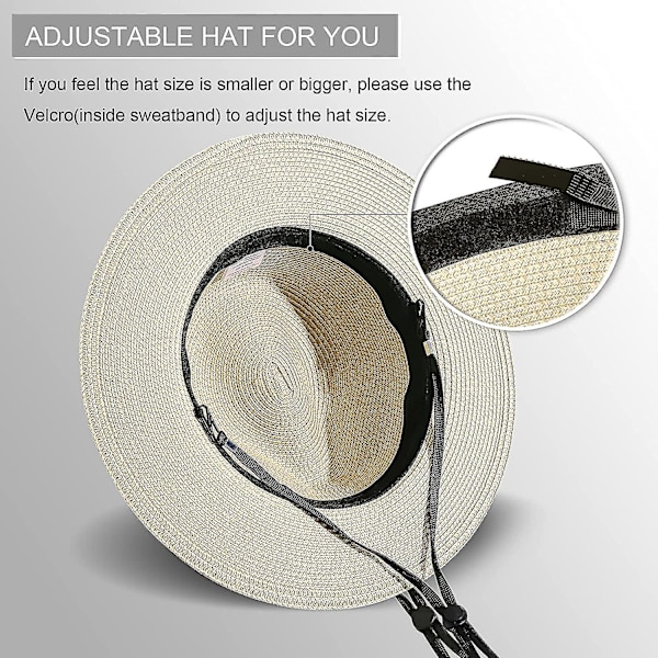 Dame Bredskygget Halm Panama Roll Up Hat Fedora