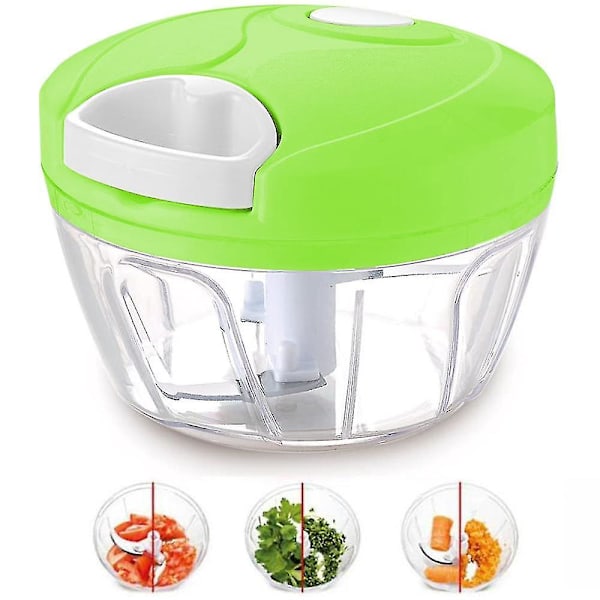 Manuell mathackare för grönsaker, frukt, nötter, lök, hackare, handdragen mincer, mixer, matberedare