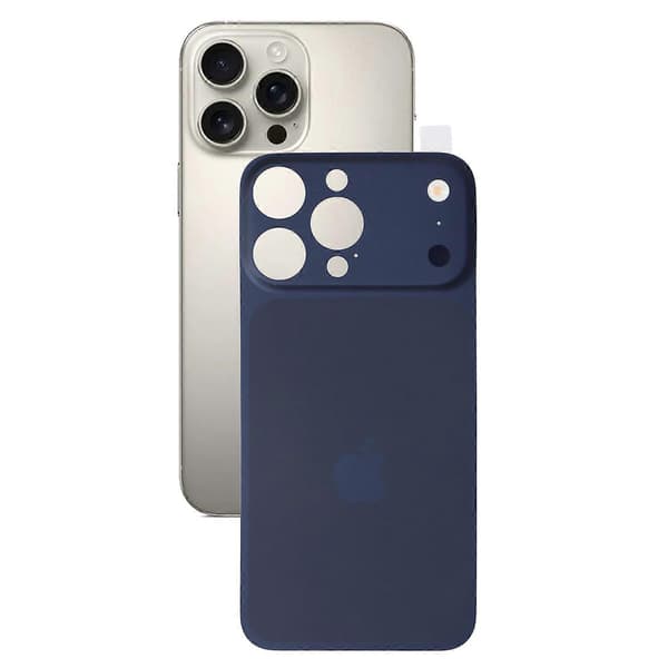 Baksidefilm for iPhone 15 Pro Max – Forvandle til 17 Pro Max Full Coverage PMMA Telefonbeskyttelse Blå