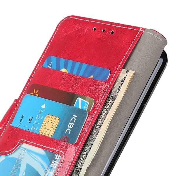 Xiaomi 13 Pro 5G Kotelo Crazy Horse Retro Nahka Punainen