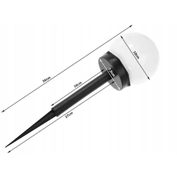 Aurinkokenno LED-puutarhavalaisin – 4 kpl[CO]