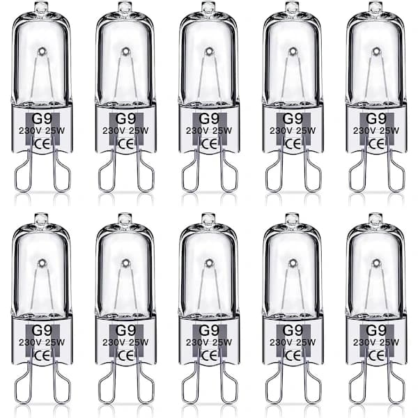 G9 Halogenlampor 25W, 230V, 10-pack 25W[co]