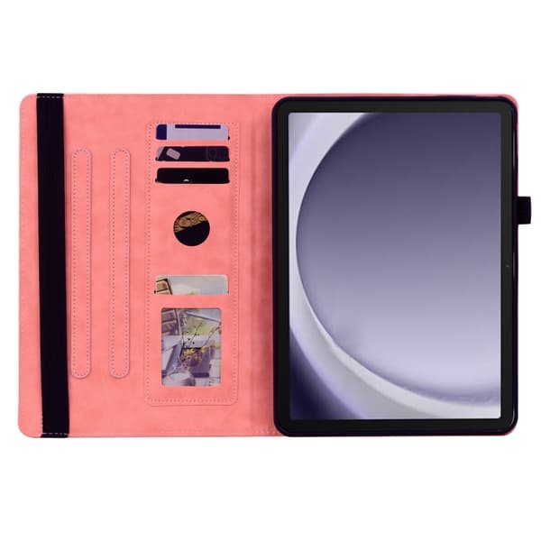 Samsung Galaxy Tab A9+ / A11+ Embossed Calf Texture Leather Case Rosa