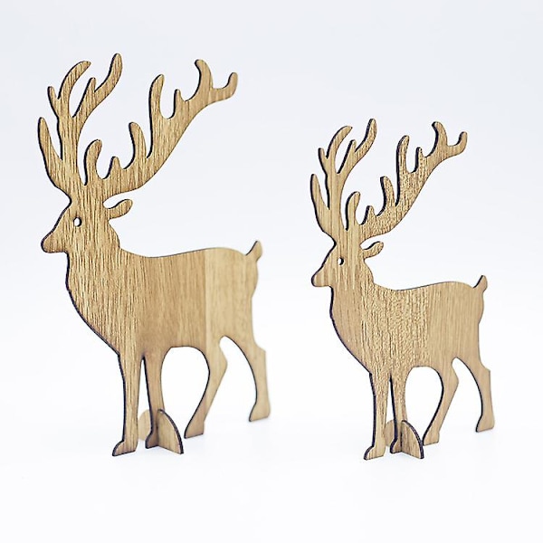 Juledekoration Træ Syning Jule Elk Ornamenter Kreative Træ Håndværk Ornamenter