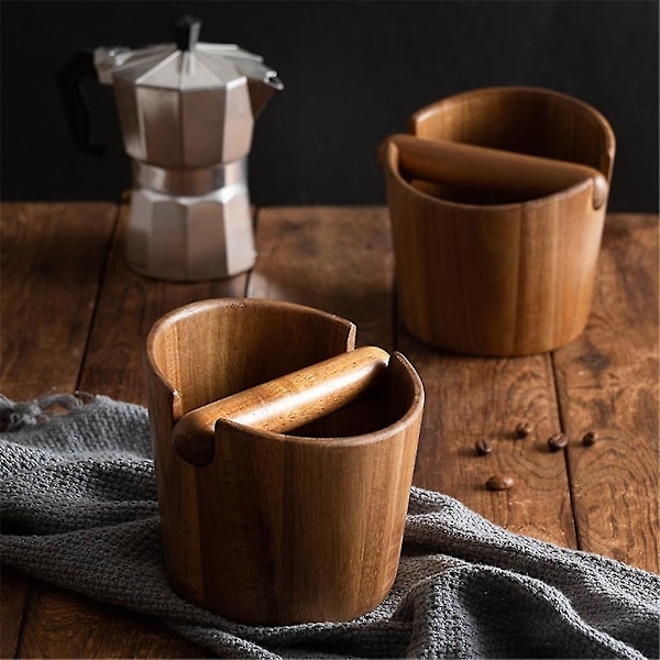 Kaffe kvarn avfall dump bin med avtagbar knock bar restbox kaffe verktyg