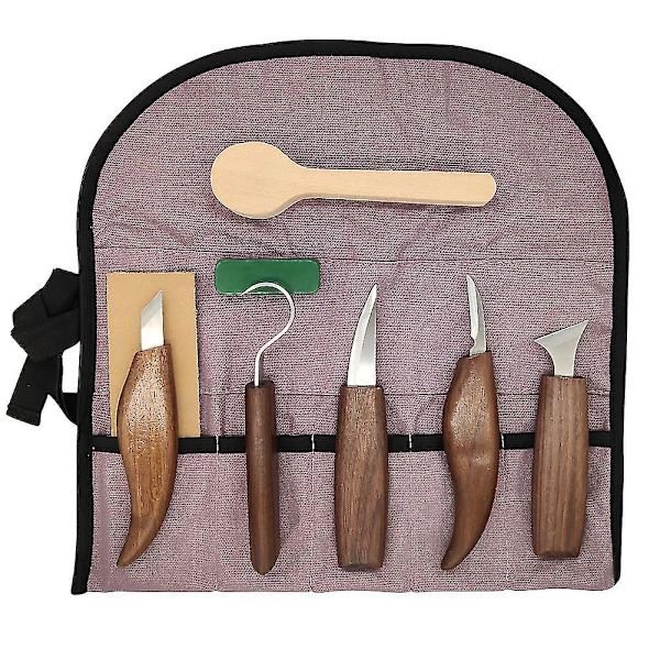 7 st/set Stämjärn Träbearbetning Skärare Handverktyg Set Träskärning Skärare Diy Träskärning Skulptural Verktyg