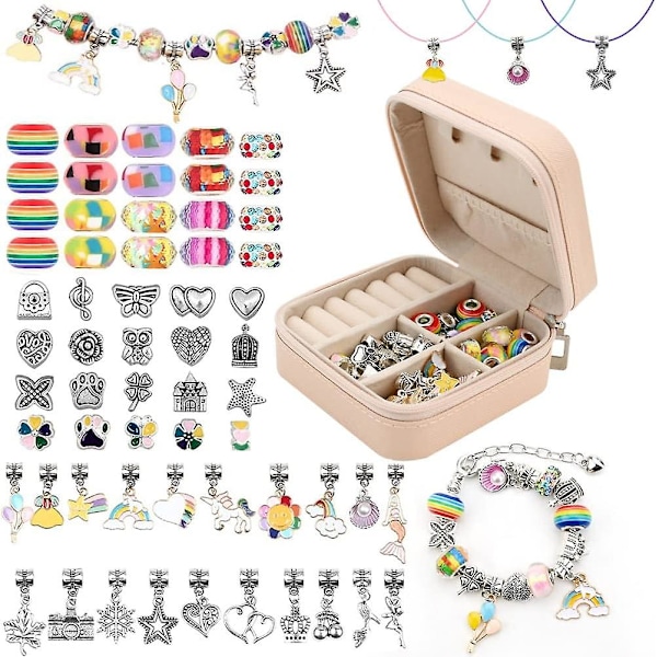 Girls Charm Bracelet Making Kit: Fun Diy Gift For Kids