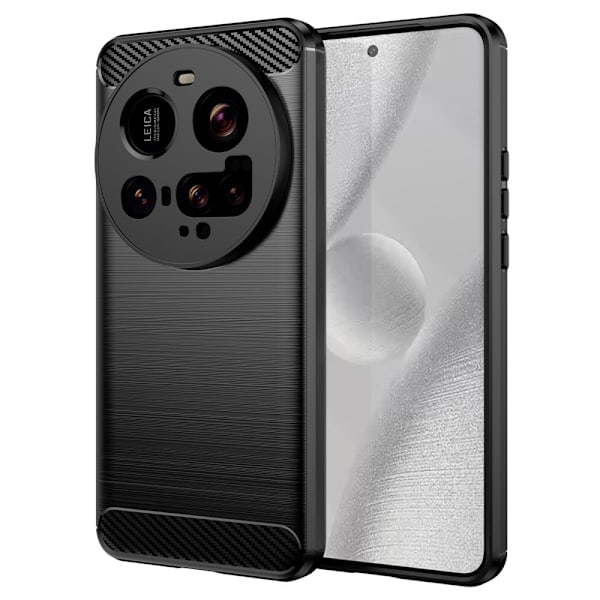 Xiaomi 15 Ultra Cover Børstet Stål Tekstur Sort