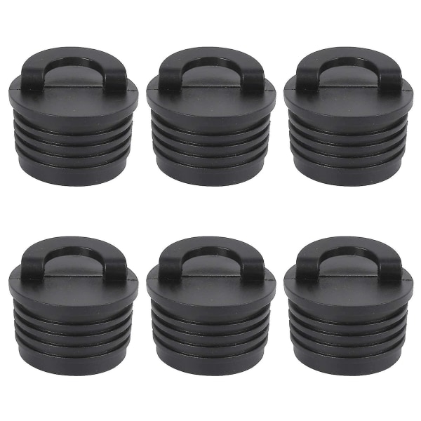Pakke med 6 silikone kajak scupper propper sorte støvler prop universal kajak scupper