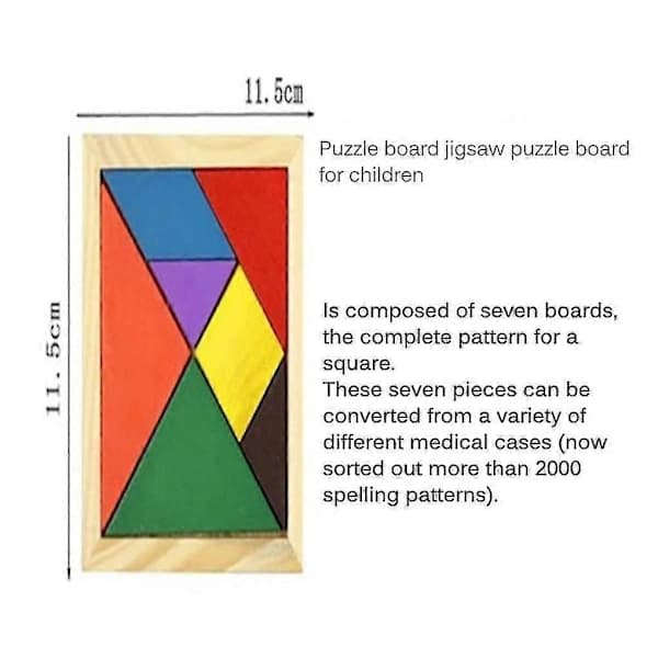 Udviklende Tangram Puslespil Legetøj Multi-formet Slidstærk[CO]