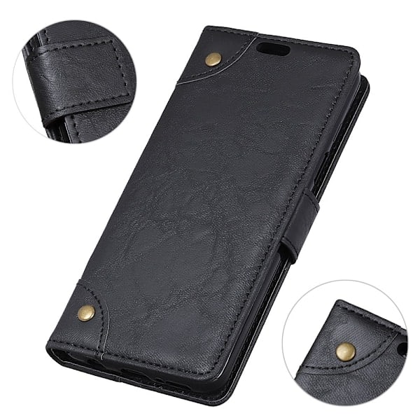 Sony Xperia 10 Plus - Retro Pung Etui - Sort Sort Sort