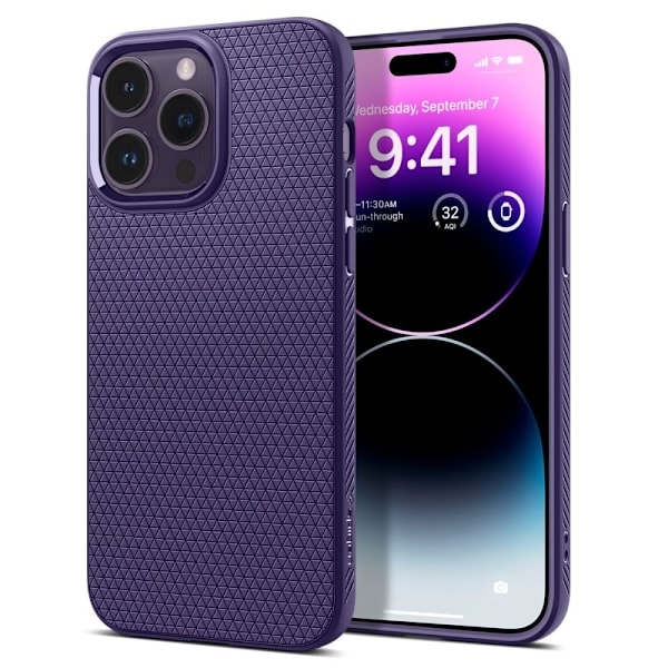 Spigen iPhone 14 Pro Skal Liquid Air Djup Lila