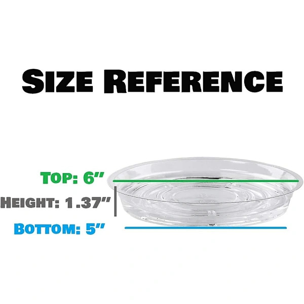 Transparenta Plastunderlägg för Växter - 20-pack, 15 cm