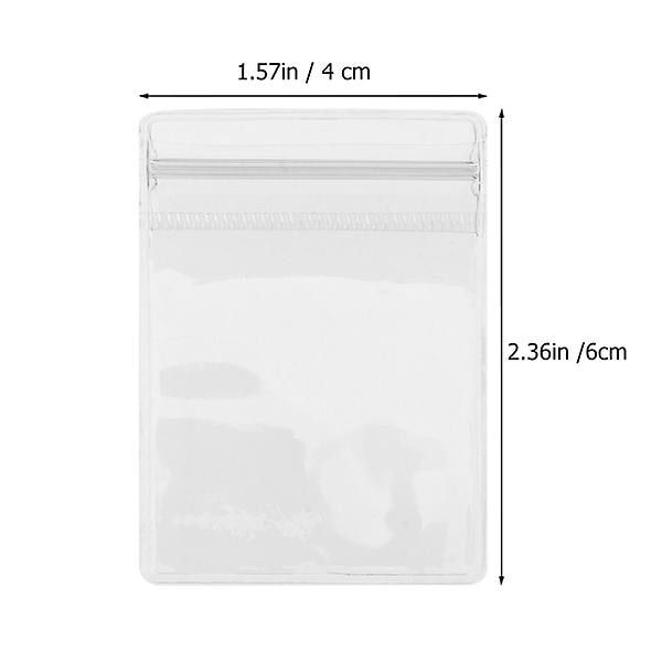 100 st Klar Smyckesorganisator Ziplock-påsar Poly Påse Zip Örhängen Förpackningspåse Matpåsar 0.1X4X6CM
