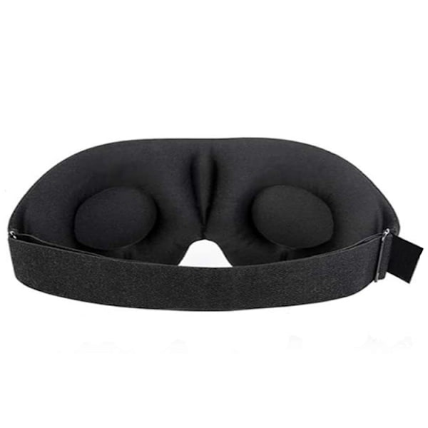 (musta) Sleep Blindfold 3D muotoiltu kuppi Polyester Sleeping Eye Blindfold Therapy Cover Shade Travel Plane Sleeping Eyepatch Miehet