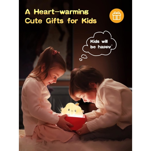 Söt molnnattlampa, baby för barn, 7 färgskiftande bärbar molnlampa med LED
