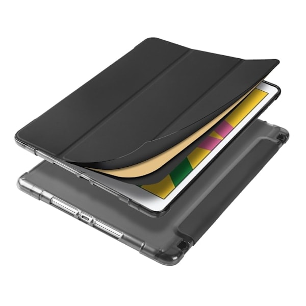 iPad 10.2 2019/2020/2021 Kotelo Tri-Fold Kynätelineellä Musta Musta