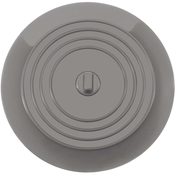 Silikon Badekarpropp Kjøkkenavløpsstopp Diameter 15cm Universal Avløpsstopp for Kjøkken Bad og Vasker (2-pakning) Svart, grå