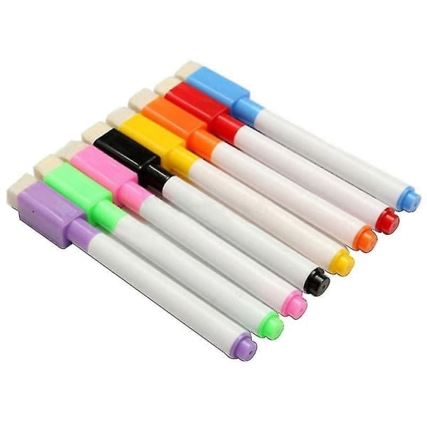 Whiteboardmarkörer, magnetiska whiteboardpennor, pennor, sudd