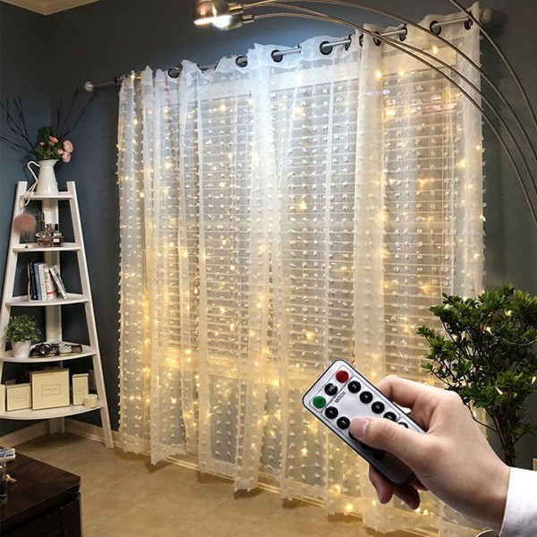 LED koppar linje gardin ljusslingor julbröllop