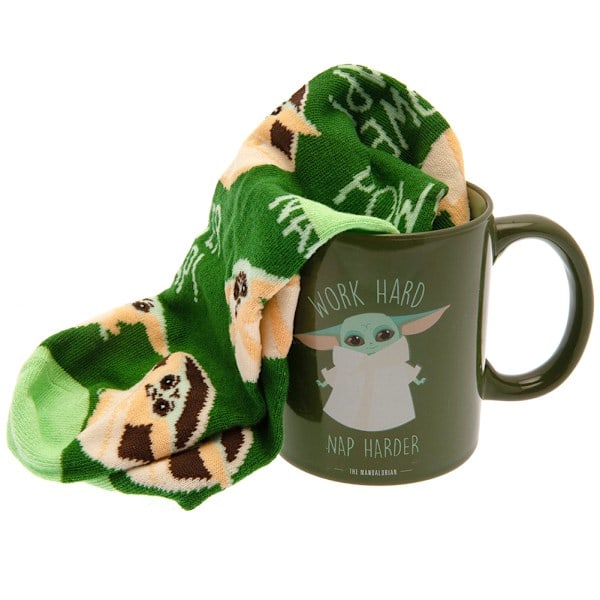 Star Wars: The Mandalorian The Child Mugg och Strumpset One Size Grön/Vit One Size