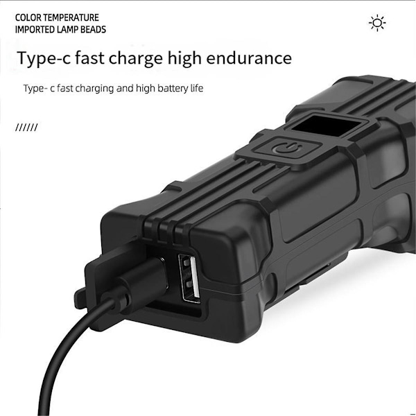Cykellygte 12 Lys Natteridning Lys Stærk Lommelygte Usb Genopladelig Udendørs Mountainbike Ridning