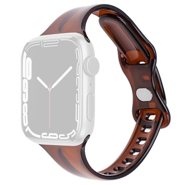 Apple Watch 42/44/45/49mm CrystalFlex TPU -ranneke Ruskea