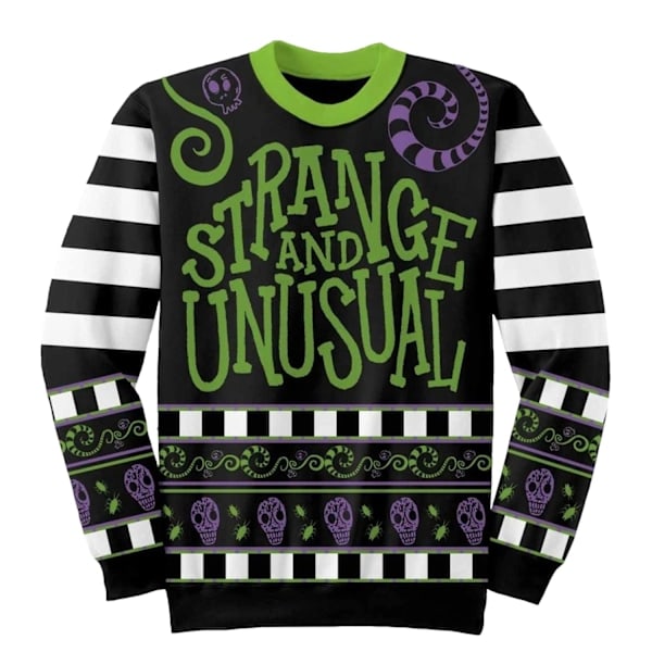 Beetlejuice Unisex Vuxen Konstig Och Ovanlig Stickad Kofta L Flerfärgad L