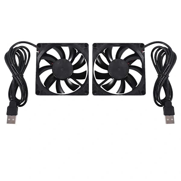 80mm 5V USB Blæser 80mm 8cm 8015 Børsteløs DC Køleblæser PC Computer Router Kabinet Blæser Køler 2stk[co]