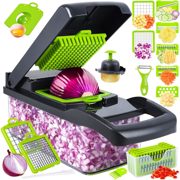 Vegetable Chopper, Professional Onion Chopper, 14 in 1 Multifunctional Food Chopper, Vegetable Slicer