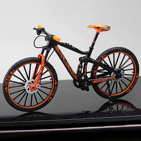 Mini 1:10 Legering Cykel Model Desktop Simulering Ornament Finger Mountain Bikes Legetøj (orange)[CO]