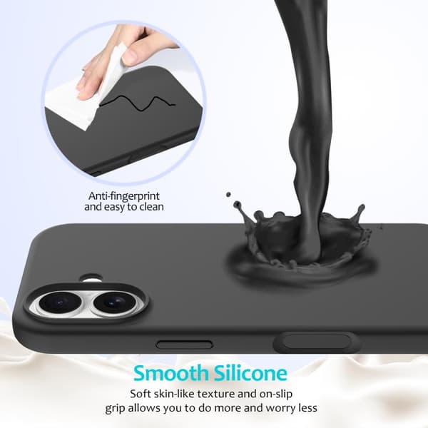 iPhone 17 Cover - Ensfarvet Silikone