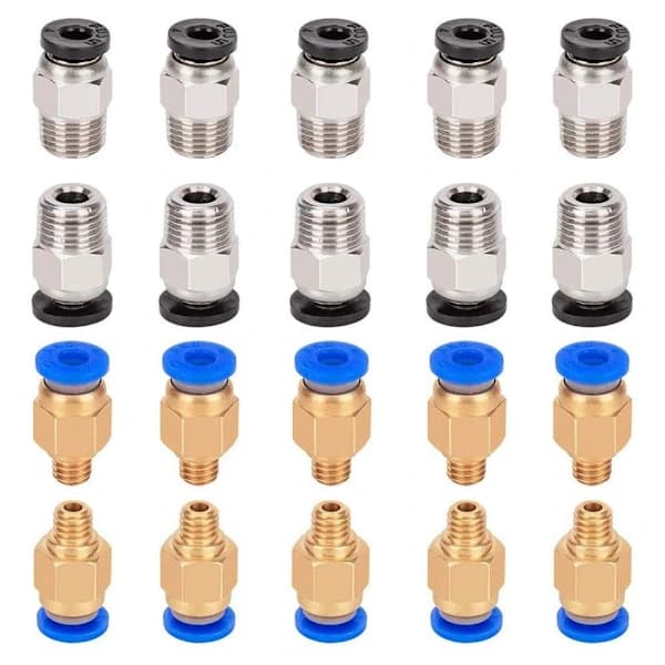 20 stk. PC4-M10 pneumatiske koblinger PC4-M6 lige PTFE-rør[co]
