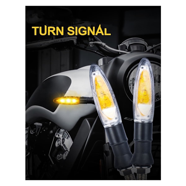 1 par Blinkers Motorcykel LED Blinkers Gul Signallampor Motorcykel Fram Bak Blinkande Signalljus Motorcykel