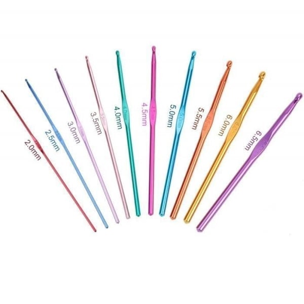 ®RisingFF 100 st Sticktillbehör Kit 22 st Aluminium Stickor Virknålar Sortiment Verktyg Kit Rosa