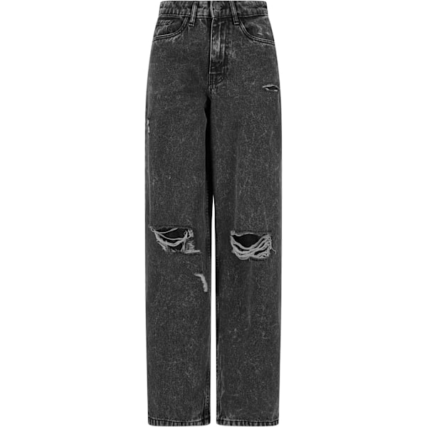 Urban Classics Dame/Kvinder 90'er Denim Distressed Vide Ben Tro Sorte Koksgrå Vasket 30R