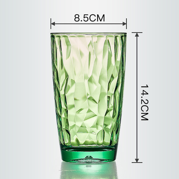 Genanvendelige drikkeglas i akryl, 590 ml, vandglas i juvelfarver | BPA-frie tumblere, tåler opvaskemaskine (øverste hylde) Style 2