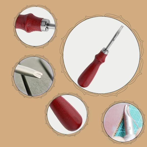 2 Pieces Leather Edge Beveler Craft Sharp Edge Cutting Tool 3#+5# 3#+5#