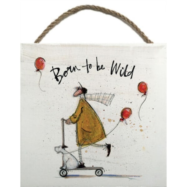 Sam Toft Born To Be Wild Træskilt En Størrelse Hvid/Sennepsgul Y White/Mustard Yellow/Red One Size