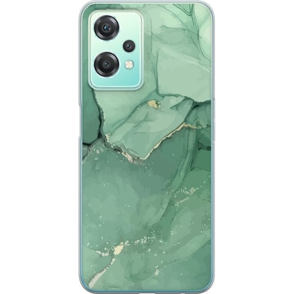 OnePlus Nord CE 2 Lite 5G Transparent Skal Grön marmor