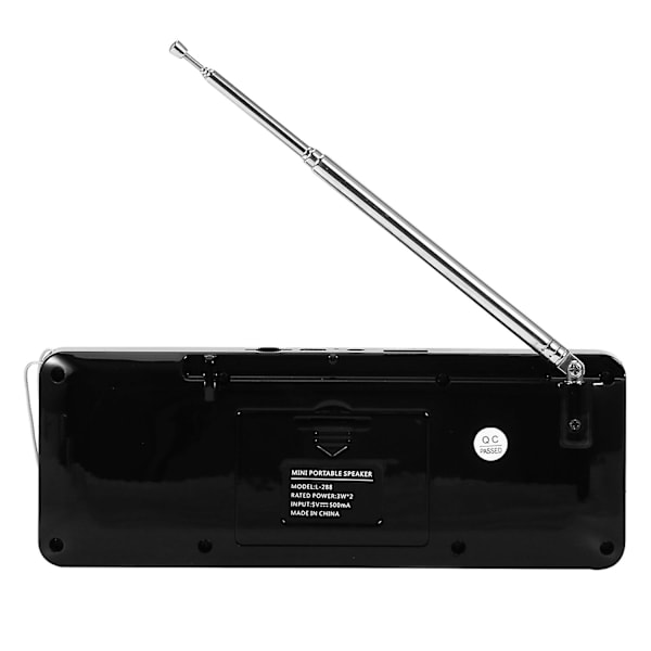 Mini kannettava ladattava stereoradio L-288 Fm-radiokaiutin Lcd-näyttö Tukee Tf-korttia Usb-levyä Mp3 Mu
