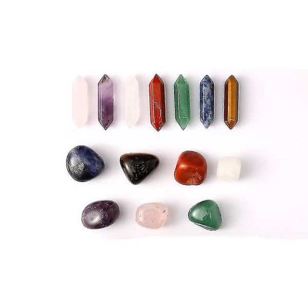 7 Chakra Healing Crystal Stone Set Reiki Meditation Stone Yoga Amulet With Gift Box