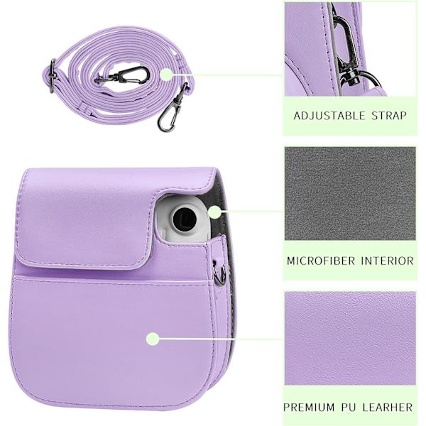Camera bag compatible with Instax Mini 11, purple