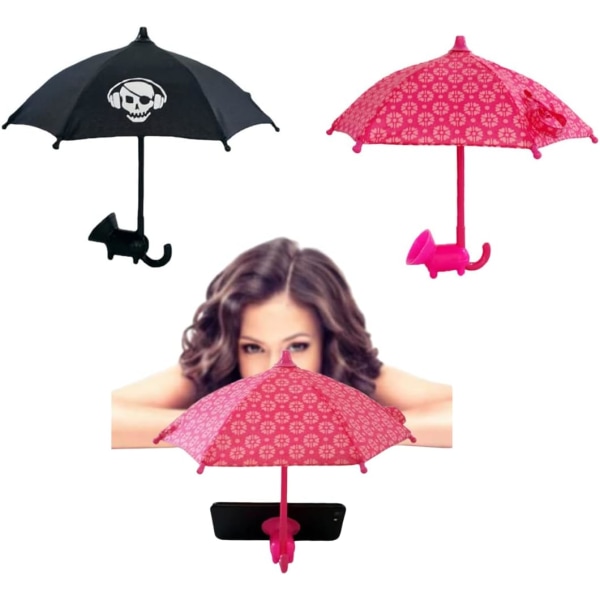telefon paraply solskydd | roliga söta par present | Tillbehör till mobiltelefoner | Mobiltelefon solskydd | Miniparaply för telefonskärmsskärm