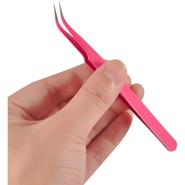 2 stk. Nail Art Pincet Lige Buet Øjenvippe Spids [CO]