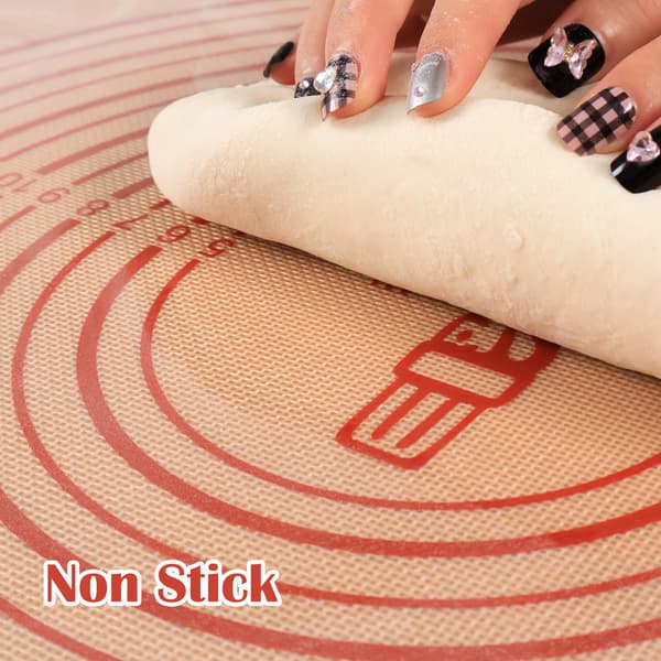 Large Non-Stick Silicone Baking Mat with Measurements 71 × 51 cm for Baking, Countertop Protector, Dough Rolling, Placement/Fondant/Pie Dough