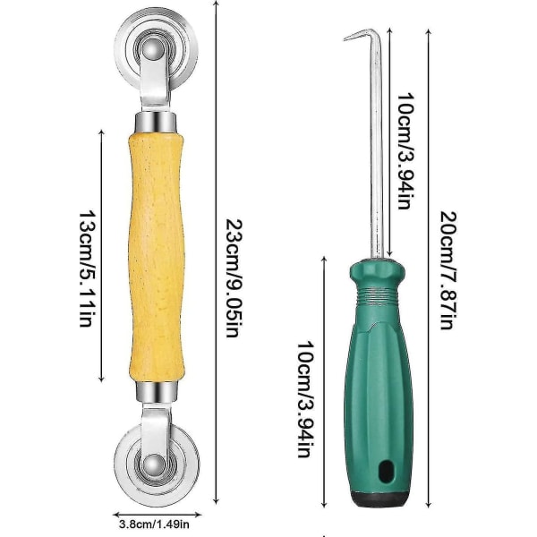 2 stk. skærmruller værktøj gazeskærm rulle værktøj skærm reparationssæt rulle værktøj til dør vinduesinstallation Starlight--