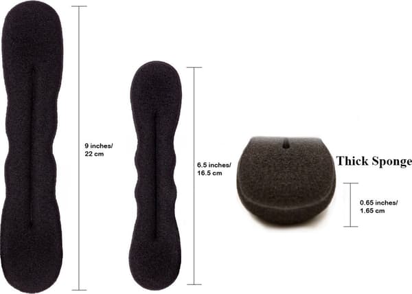 Hår Twister, Skum Svamp Knold Maker til Ballet & Styling, Sort (2 Små, 2 Store)
