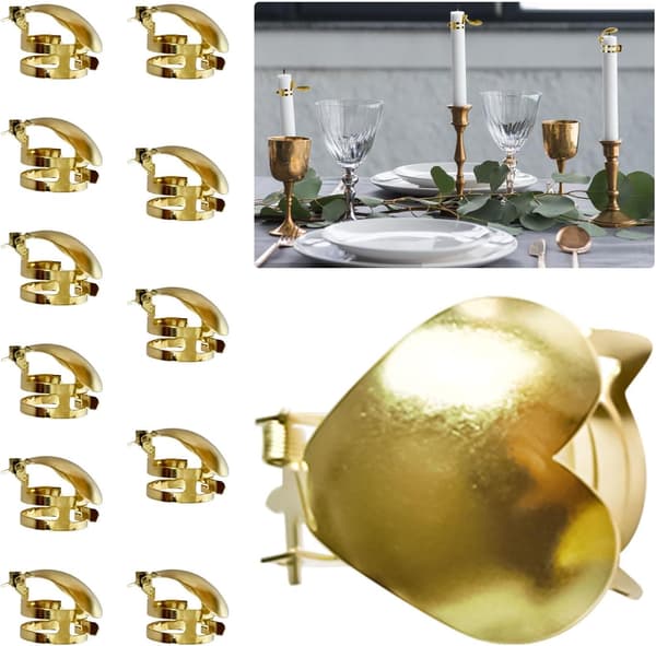 12 pcs Automatic Candle Snuffers Gold Gold